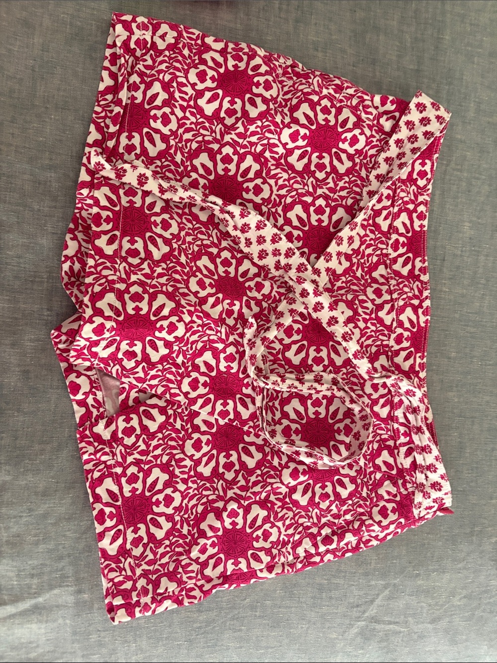 Vineyard Vines Pink and White Floral Athletic Skort with Drawstring